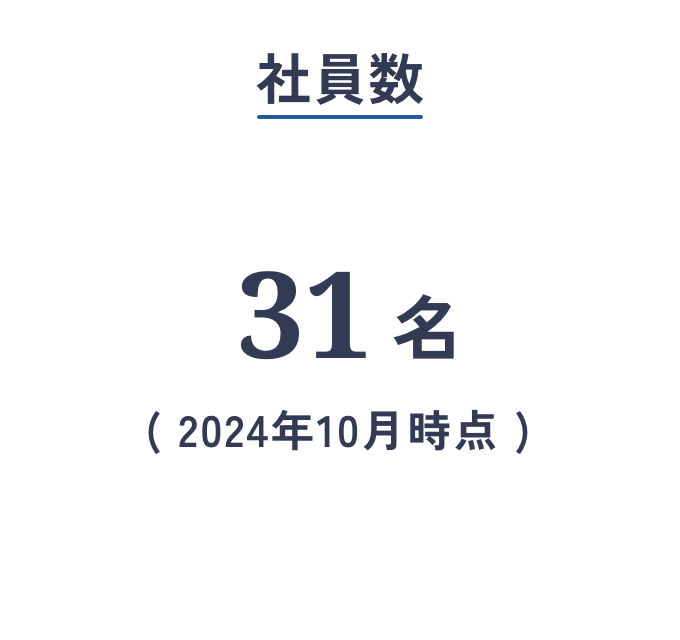 社員数31名（2024年10月時点）